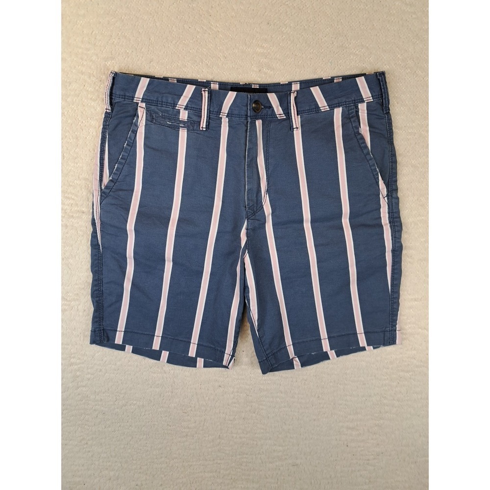 American Eagle Stripied Shorts Mens Size 32 Slim Fit Flat Front